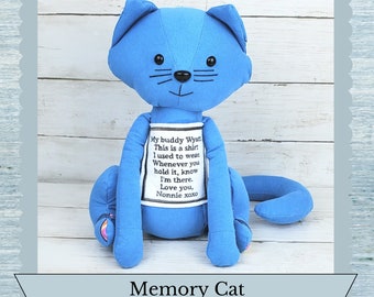 Custom Memory Cat - Plush Cat from Loved Ones Clothing - Rememberance Animal - Softie