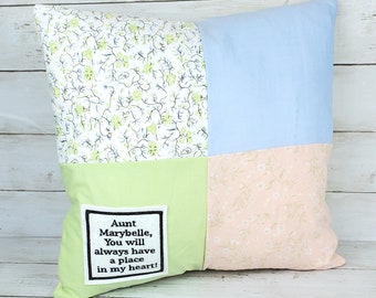 Custom Memory Pillows- Pillows from Loved Ones Clothing - Rememberance Pillow - Pillow Form Included