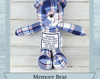 Custom Memory Bear - Teddy Bear from Loved Ones Clothing - Remembrance Bear