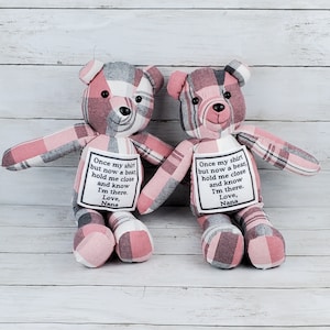 Custom Memory Bear Teddy Bear from Loved Ones Clothing Remembrance Bear image 4