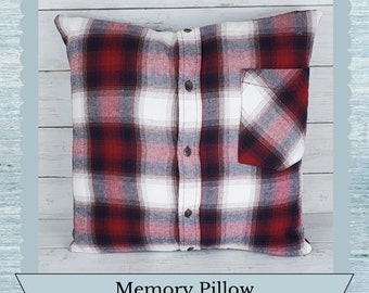 Custom Memory Pillows- Pillows from Loved Ones Clothing - Rememberance Pillow - Pillow Form Included