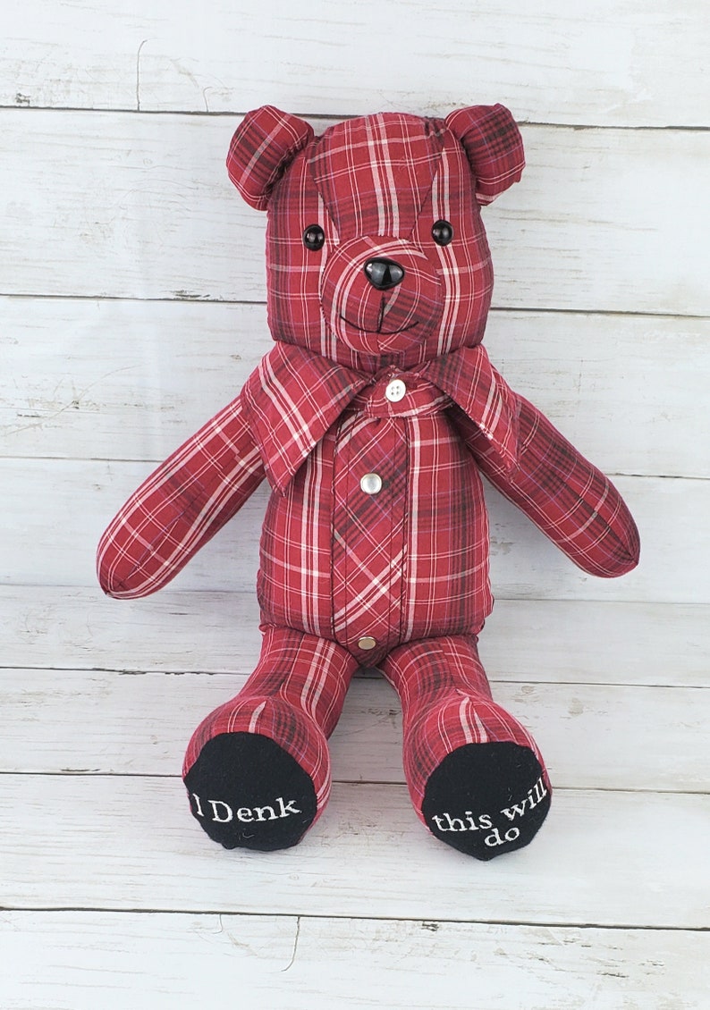 Custom Memory Bear Teddy Bear from Loved Ones Clothing Remembrance Bear image 3