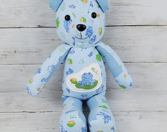 Custom Memory Bear - Baby's First Clothes - 14 Inch Bear - Teddy Bear from Baby Clothing - Remembrance Bear