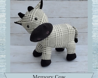 Custom Memory Cow - Cow Stuffie from Your Loved Ones Clothing - Rememberance Animal