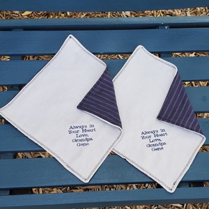 Memory Handkerchief from Loved Ones Clothing Rememberance Item image 1