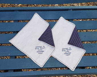 Memory Handkerchief from Loved Ones Clothing - Rememberance Item