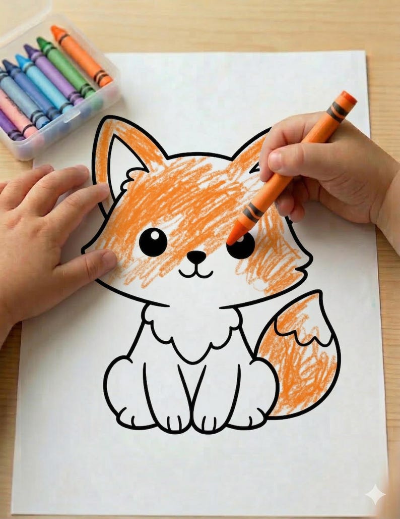 Preschool animal coloring pages with thick outlines and large shapes perfect for toddler coloring practice.
