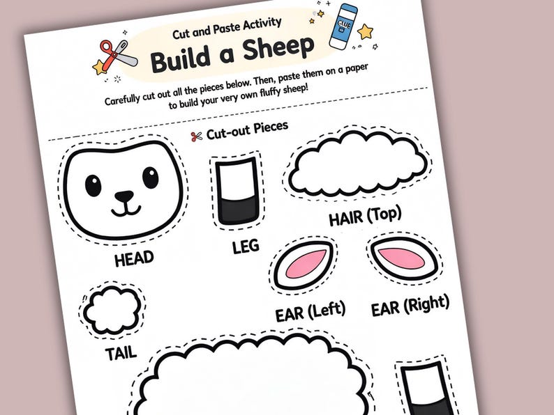 toddler sheep craft printable farm activity
preschool sheep cut and paste worksheet
fluffy sheep cotton ball craft kids