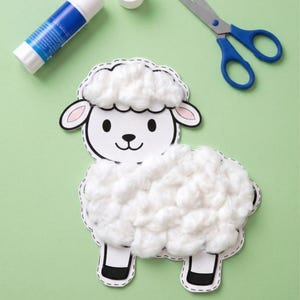 build a sheep cotton ball craft preschool