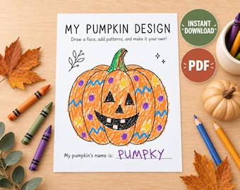Pompoen, knutselen voor kinderen, herfstactiviteit met pompoenen, Halloween-printables, kinderdagverblijf, peuters, kleuters, voorschoolse opvang, thuisonderwijs, werkblad