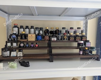 4 Tier Pine Wood Cologne And Perfume Organizer, Perfume Storage Rack, Tiered Display Rack, Cologne Display Shelf, Perfume Display