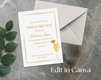 Bridal Brunch Shower Invitation - Instant Download - Printable