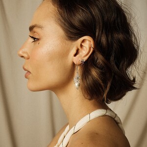 Boucles d&#39;oreilles und argent grappe de pearls - Bijou de Mariée - Bijoux Mariage - Zukunftsmarie