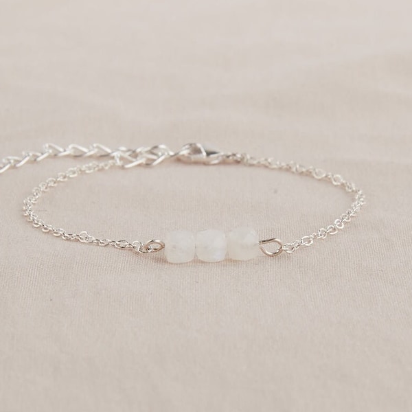 Bracelet pierres de lune - Bracelet perles de lune - Bijoux lune