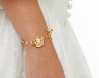 Bracelet mariée doré