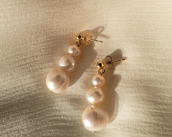 Boucles d'oreilles de mariée perles de culture - Bijoux de mariée chic