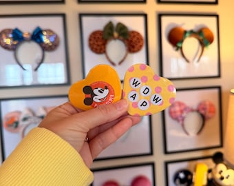 Disney Button Heart Shaped