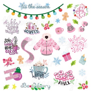 UPDATED FOR 2023 Happy Planner Winter Christmas Holiday Stickers Kiss Cut Physical Product Quotes and Sayings image 3