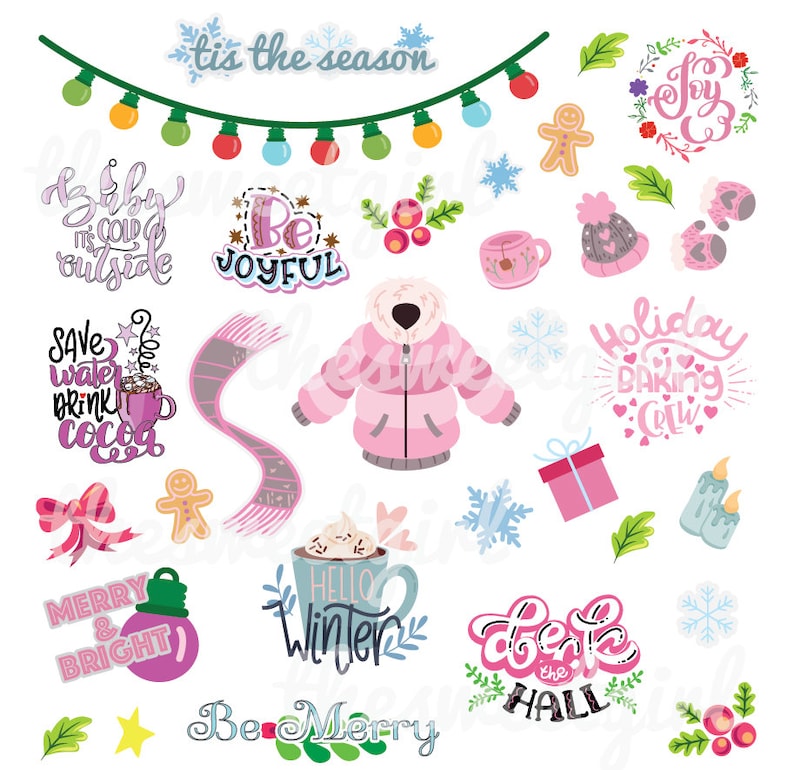 UPDATED FOR 2023 Happy Planner Winter Christmas Holiday Stickers Kiss Cut Physical Product Quotes and Sayings image 3