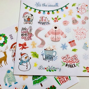 UPDATED FOR 2023 Happy Planner Winter Christmas Holiday Stickers Kiss Cut Physical Product Quotes and Sayings image 2