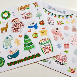 UPDATED FOR 2023 Happy Planner Winter Christmas Holiday Stickers Kiss Cut Physical Product Quotes and Sayings image 1