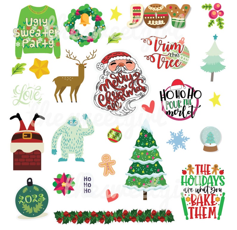 UPDATED FOR 2023 Happy Planner Winter Christmas Holiday Stickers Kiss Cut Physical Product Quotes and Sayings image 4