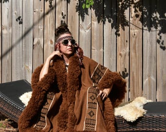 Ruana / Poncho / Abrigo / Bata / Chal de Alpaca Bebé