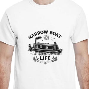 Narrow Boat Life T-Shirt | Unique Canal Boat Lover Gift | Comfy 100% Cotton Tee