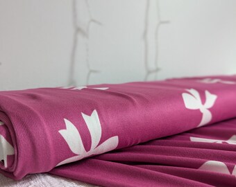 Fuchsia Bow Knit | Jersey/Terry Stretch Fabric