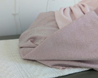 Rose Lurex  Knit Fabric | Shimmer Stretch Material
