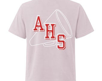 Women's Heavyweight Garment Dye Tee Bella + Canvas 6110GD AHS Cheer Team| custom tee| cheer tee