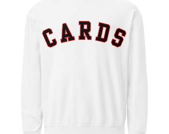 Cards Comfort Colors Crewneck Sweatshirt | Vintage-Inspired Cardinal Mascot Sweatshirt | Unisex Cozy School Spirit Crew