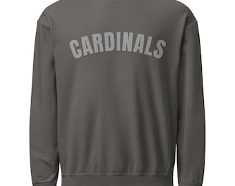 Cardinals Comfort Colors Sweatshirt | Grey Collegiate Crewneck | School Spirit Apparel