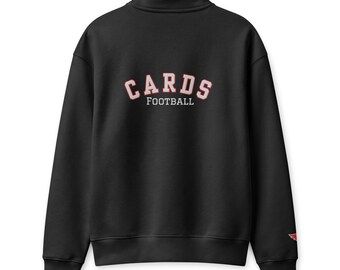 Cards Football Embroidered Bella+Canvas Half-Zip Pullover | Annandale Cardinals Football