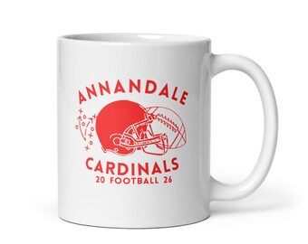 White glossy mug Annandale Football mug