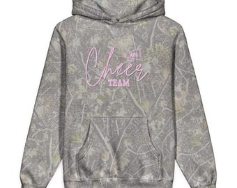 Annandale Cardinals Cheer Hoodie | Vintage Camo Heavyweight Sweatshirt | Pink Cheerleading Hoodie | Team Spirit Wear