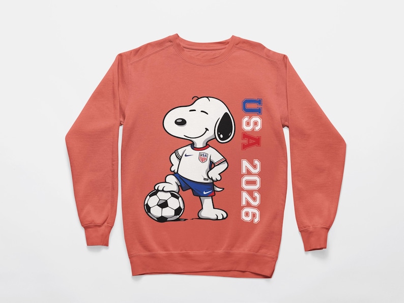 Soccer Snoopy PNG SVG Bundle: USA World Cup 2026, Digital Download image 7