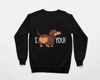 Funny Valentine Dachshund Dog PNG SVG Bundle: I Love You, Valentine Day, Digital Download