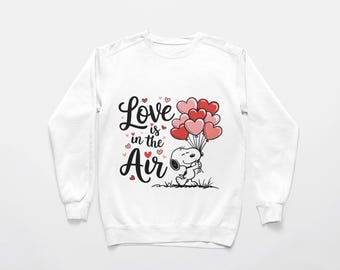Snoopy Love is The Air SVG PNG Bundle: Valentine's Day, Love Hearts, Digital Download