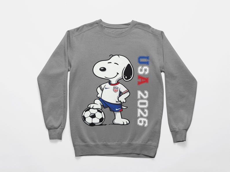 Soccer Snoopy PNG SVG Bundle: USA World Cup 2026, Digital Download image 10