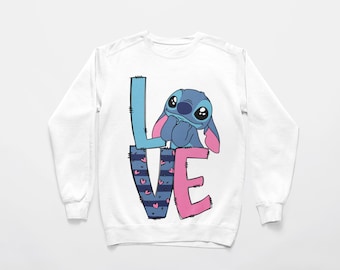 Valentine Stitch Cartoon Alien PNG SVG Bundle (Digital Download)