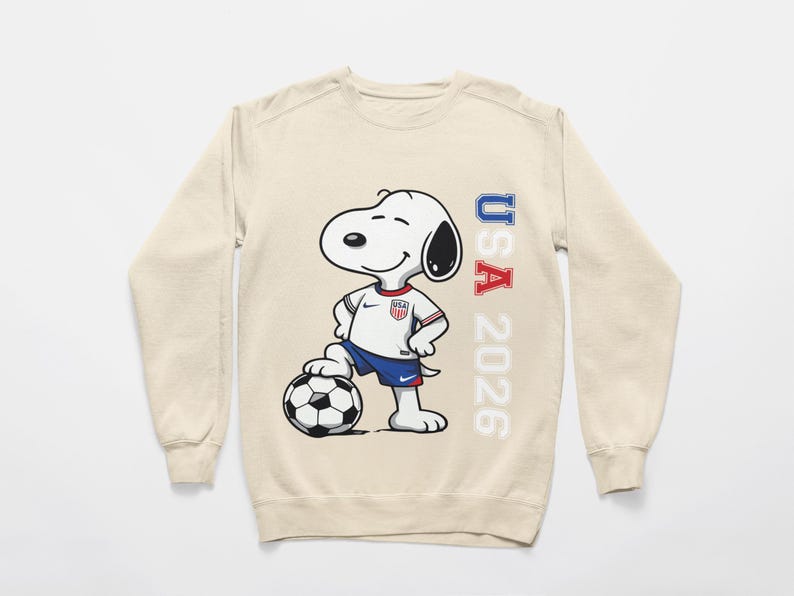 Soccer Snoopy PNG SVG Bundle: USA World Cup 2026, Digital Download image 8