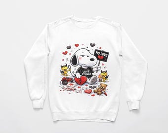 Anti Valentine Snoopy SVG Bundle: Love Stinks PNG, EPS (Digital Download)