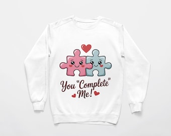 Puzzle You Complete Me PNG SVG Bundle: Puzzle Valentine, Digital Download