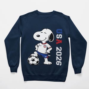 Soccer Snoopy PNG SVG Bundle: USA World Cup 2026, Digital Download image 1