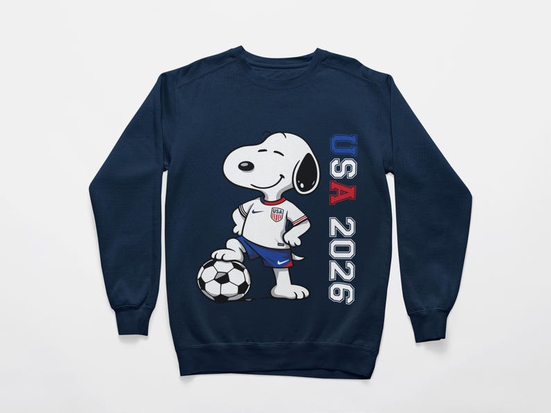 Soccer Snoopy PNG SVG Bundle: USA World Cup 2026, Digital Download image 1