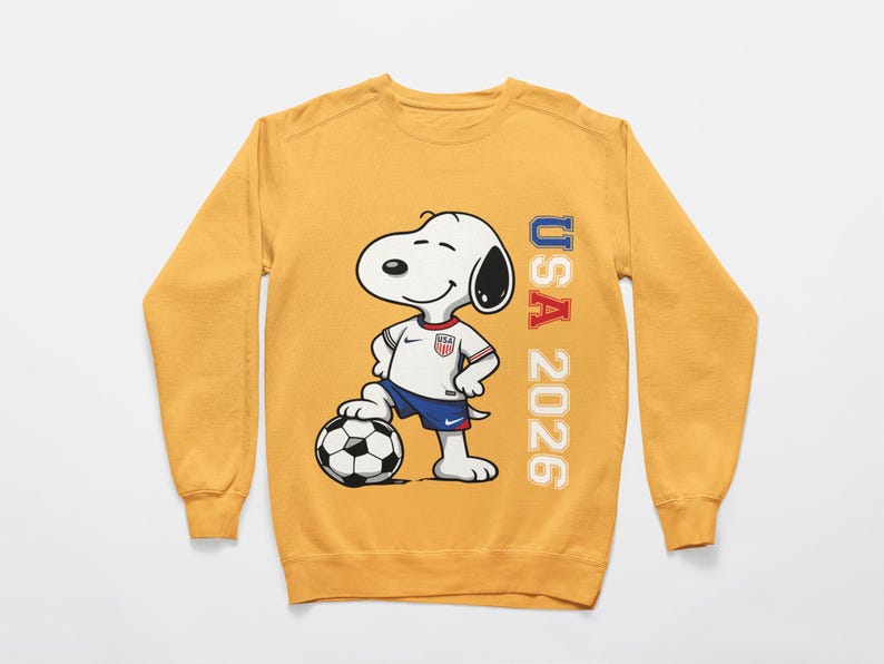 Soccer Snoopy PNG SVG Bundle: USA World Cup 2026, Digital Download image 4