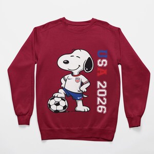 Soccer Snoopy PNG SVG Bundle: USA World Cup 2026, Digital Download image 9