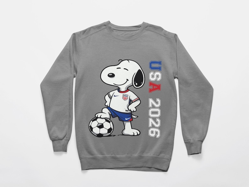 Soccer Snoopy PNG SVG Bundle: USA World Cup 2026, Digital Download image 5
