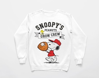 Snoopy y Woodstock, grupo de béisbol en crecimiento: paquete PNG SVG (descarga digital)